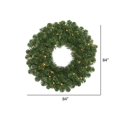 thumbnail image 2 of Vickerman 84" Oregon Fir Mini Lights Artificial Christmas Wreath in Green, 2 of 2