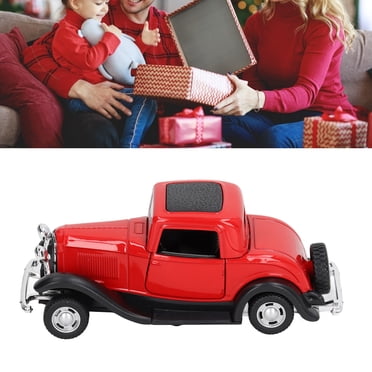 Vintage Car Model, Early Education Mini Car Model Alloy 1:32 Opened Doors  for Display Red
