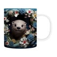 thumbnail image 1 of Ceramic Coffee Cup 150 ml Otter Design Microwave Safe Dishwasher Safe Holiday Gift Mug, 1 of 1