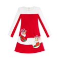 thumbnail image 1 of Robe Fille Rouge Bas de Noël Xmas Cannes de Bonbon Nouvel An 5 Ans, 1 of 8