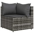 thumbnail image 2 of vidaXL 3 Piece Garden Lounge Set with Cushions Grey Poly Rattan, 2 of 5
