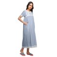 thumbnail image 2 of Moomaya Printed Nightdress For Ladies Cotton Ruffled Border Nursing Night Gown, 2 of 5