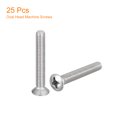 thumbnail image 3 of Unique Bargains Vis de Machine à Tête Ovale M6x40mm, Lot de 25, Vis à Tête Fraisée Légèrement Relevée en Acier Inoxydable 304, 3 of 5