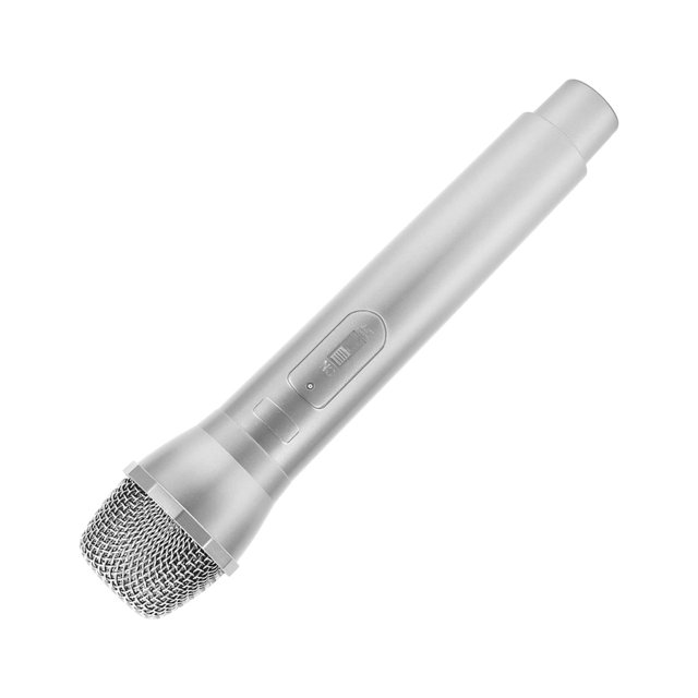 Prop Microphone, Plastique Micro Prop Faux Microphone pour Chanter Micro Prop pour le Remplacement des Performances de Scène pour Microphone Prop Argent