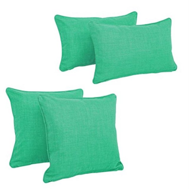 Blaziing Needles Coussins Décoratifs d'Extérieur en Polyester Filé de 17 Pouces (Ensemble de 2) - Forêt de Bambou