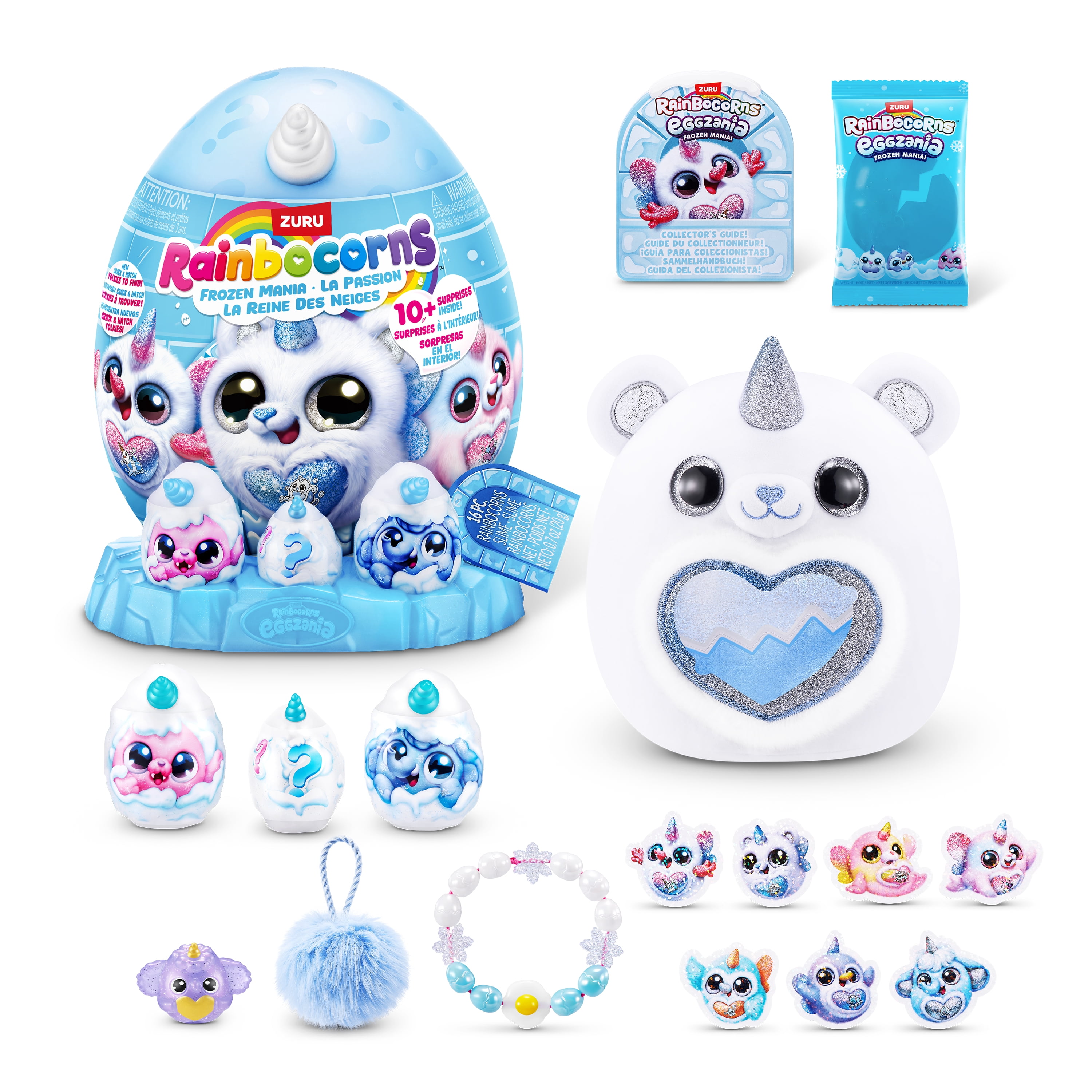Rainbocorns Eggzania Frozen Mania by ZURU, Collectible Plush Toy for Girls 3+