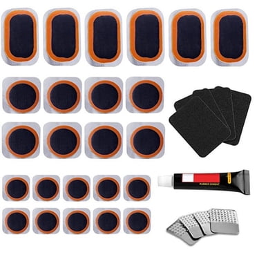 24PCS Bike Tire Repair Kit with Tools Glue Portable for Various Vehicle Tires