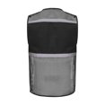 thumbnail image 2 of RUNQHUI Men Women Zipper High Visibility Reflective Safety Vest Construction Work Mesh Fabric Work Clothes Black 165, 2 of 7