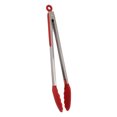 thumbnail image 2 of Pinces de Cuisine, Pinces de Service pour Aliments Sûrs pour la Cuisson Rouge, Noir, 2 of 8