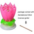 thumbnail image 4 of LAICAIW 4PCS Set Music Birthday Candle Two Layers with 14 Small Candles Musical Lotus Rotating Happy Birthday Flower Candle (Blue,Yellow,Pink,Red), 4 of 5