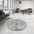 thumbnail image 4 of Ahgly Company Tapis d'Intérieur Lavable en Machine Carré Gris Argenté, 6 Pieds Carré, 4 of 7