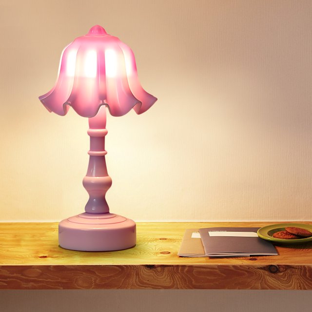 Led Lights for Bedroom, Mini Street Light Scene Table Lamp Decoration with Warm LED Glow for Desktop
