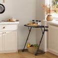 thumbnail image 1 of Homy Casa Portable Folding Utility Cart with Black Matte Surface and Fixed Cup Slot, 1 of 12