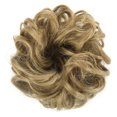 thumbnail image 2 of Hair Extension Wrap Messy Hair Bun Curly Heat Ponytail Hairpiece,Yellow Pullover Toupee, 2 of 3