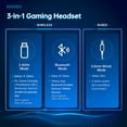 thumbnail image 3 of Ecomoment Casque de Jeu Sans Fil pour PS5, PS4, PC, Switch, Mac avec Bluetooth 5.2, Écouteurs de Jeu USB 2,4 GHz avec Micro à Réduction de Bruit Détachable, Son Stéréo, Mode Filaire 3,5 mm pour Xbox Series, Blanc, 3 of 8