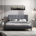 thumbnail image 2 of Costway Lit Plateforme Grand Rembourré Base de Matelas Tête de Lit Capitonnée Gris, 2 of 10