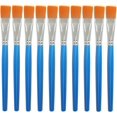 thumbnail image 1 of Pinceaux Plats, Manche Bleu Ciel, Lot de 10, 3/4 Po, 1 of 5
