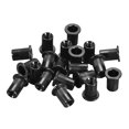 thumbnail image 4 of Uxcell Rivet Nuts Carbon Steel Knurled Flat Head Insert Nut Fastener Black M6 20 Pcs, 4 of 7