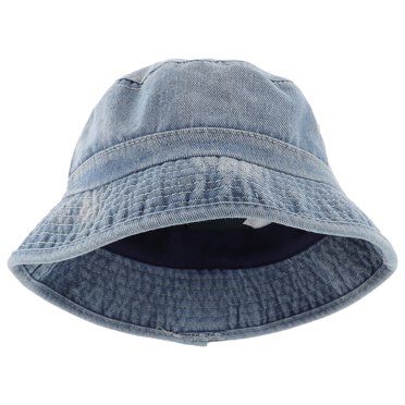 1Pc Bucket Hat Cotton Hat Retro Denim Summer Sun Hat Outdoor Headwear