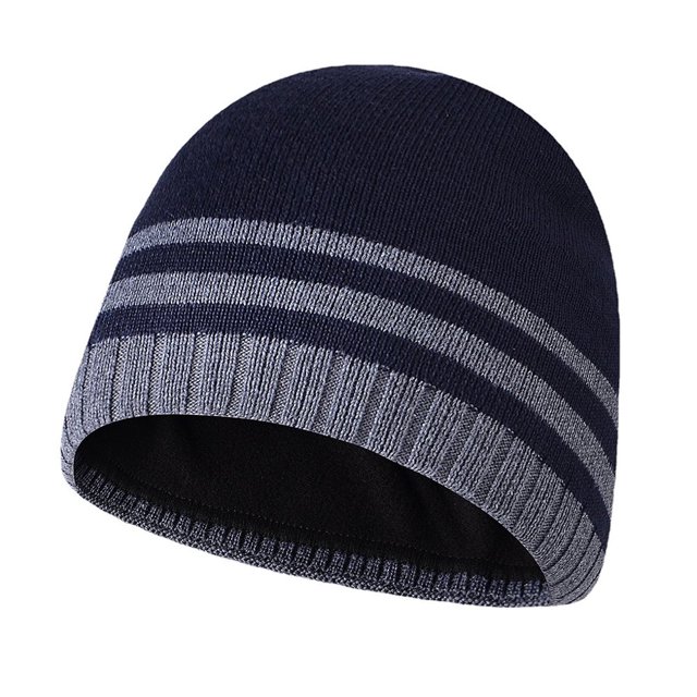 Bonnet de Protection en Fil de Mode à Rayures pour Hommes Bonnets Chauds pour le Ski de Plein Air