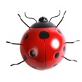 thumbnail image 1 of 1 Pce Grand Pendentif Coccinelle en Fer Simulation Ornement de Jardin Cour, 1 of 10