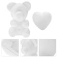 thumbnail image 3 of CUITING 10pcs Styrofoam Bear Shape Foam Heart DIY Craft Mold for Wedding Party Decor, 3 of 5