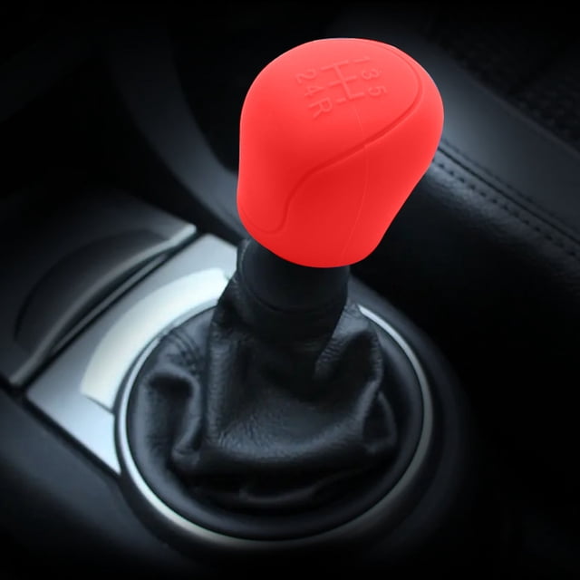 Dvkptbk Gear Shifter Knob Car Gear Shifter Knob Cover, Elastic Car Automatic Shifter Protector Cover, Universal Antl-Slip Auto Knob Gear Stick Protector Vehicle Accessories