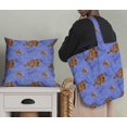 thumbnail image 5 of Soimoi Blue Viscose Chiffon Fabric Text & Europe Map Travel Decor Fabric Printed Yard 42 Inch Wide, 5 of 5