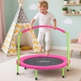thumbnail image 3 of ATIVAFIT Trampoline pour Enfants de 36“ avec Grande Poignée, Mini Trampoline Compact Intérieur/extérieur pour Tout-Petits de 2 à 6 Ans (Rose), 3 of 8