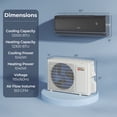 thumbnail image 3 of Costway 12000BTU Wifi Enabled Mini Split AC 22 SEER2115V Inverter Air Conditioner Gray, 3 of 10
