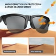 thumbnail image 4 of Smart Lunettes de Soleil Polarisées Bluetooth avec Haut-Parleur, Protection UV, Unisexe, Noir, 4 of 6