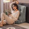 thumbnail image 4 of BKER Reading Bed Resting Pillow Arc Shaped Raised Backrest Headrest Shaped Modern Cushion Supporting Reclining Pillow Used For Decorating Sofas Beds And Windows 45x55cm, 4 of 4