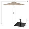 thumbnail image 2 of Gymax Parasol de Marché pour Table de Patio de 9 Pi avec 18 Lumières DEL Solaires et Base Robuste Beige, 2 of 8