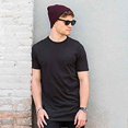 thumbnail image 3 of Skinnifit Mens Longline Dipped Hem T-Shirt, 3 of 3