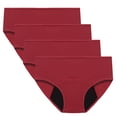 thumbnail image 1 of Culottes Menstruelles Étanches pour Femmes, Réutilisables, Confortables, Taille Mi-Haute, Hipster, Lot de 4, 1 of 7