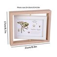 thumbnail image 4 of 2 Pcs Photo Frame Double Sided Rotating Wood Glass Rustic Picture Frame, 4 of 5