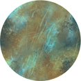 thumbnail image 1 of Ahgly Company Machine Washable Indoor Round Transitional Green Area Rugs, 4' Round, 1 of 7