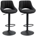 thumbnail image 1 of HOMCOM Bar Stools Set of 2 Swivel Adjustable Counter Height Barstools, 1 of 10