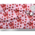 thumbnail image 2 of Soimoi Satin Silk Fabric Raspberry,Strawberry & Cherry Fruits Printed Craft Fabric by The Yard 42 Inch Wide, 2 of 3