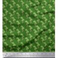 thumbnail image 1 of Soimoi Green Viscose Chiffon Fabric Palm Tree Print Sewing Fabric Yard 42 Inch Wide, 1 of 5
