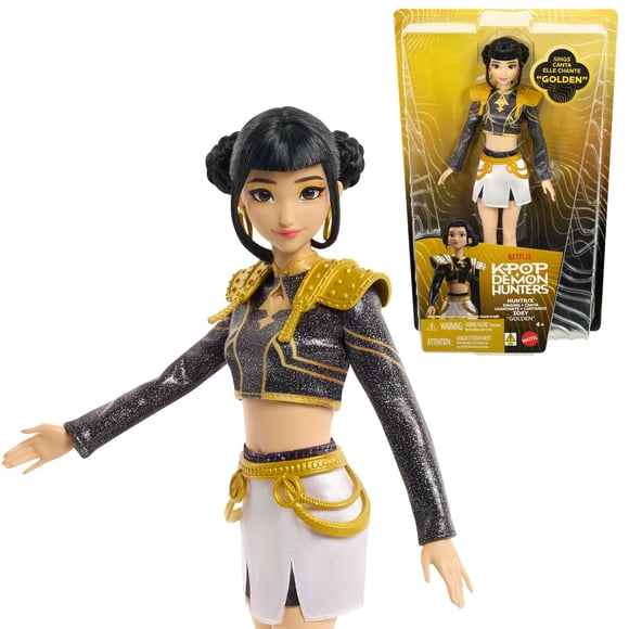 Poupée chantante Zoey «Golden» de HUNTR/X KPop Demon Hunters vêtue d’une tenue amovible et dotée de 5 points d’articulation