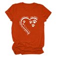 thumbnail image 1 of Meichang T-Shirts de la Saint-Valentin pour Femmes Hauts Mignons Imprimé Cœur Vacances Col Rond Hauts Décontractés Manches Courtes Cadeaux T-Shirts Blouses Liquidation de Printemps, 1 of 3