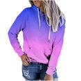 thumbnail image 1 of Penkiiy Chandails à Capuche pour Femmes Mode Chandails Décontractés pour Femmes Sweat à Capuche Patchwork Blouse à Capuche pour Dames Pull Rose Vif Vêtements Y2K, 1 of 4