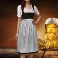 thumbnail image 2 of GDREDA Oktoberfest Bavarois Tablier Mi-Long Classique Uni pour Femme avec Liens pour Robe de Fête pour Rassemblements Festifs, 2 of 8
