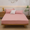 thumbnail image 4 of White Bed Sheets,White Bed Sheet Solid Color Washed Fitted Sheet Piece Mattress Pad Ash Proof Protective Cover Bed Sheet Cover Fitted Bed Sheets,Covers for Bed,Soft Bed Sheets, 4 of 6