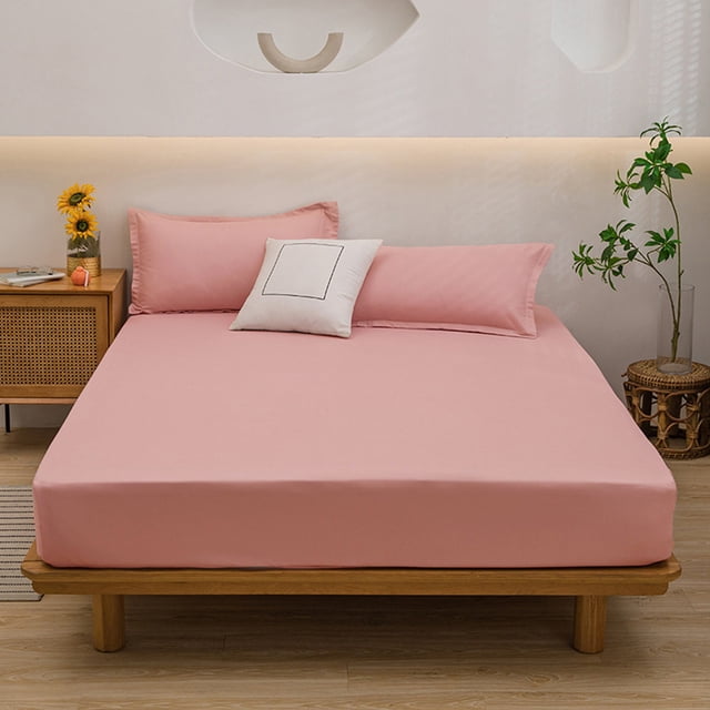 Bwiyojiz Home & Kitchen Decor Bedding Textiles Count 3pcs Bedspreads, Coverlets Sets Solid Color Washed Bed Cover Mat Mattress Ash Proof Pillowcase, Gifts for Women