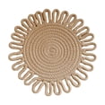thumbnail image 2 of Nilvkv Woven Insulation Pad Kitchen Flower Shaped Placemat Handmaded Pot Mat Cup Mat Size 7X7 Inches, 2 of 6