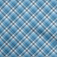 thumbnail image 1 of oneOone Georgette Viscose Medium Blue Fabric Check Fabric For Sewing Printed Craft Fabric By The Yard 42 Inch Wide, 1 of 4