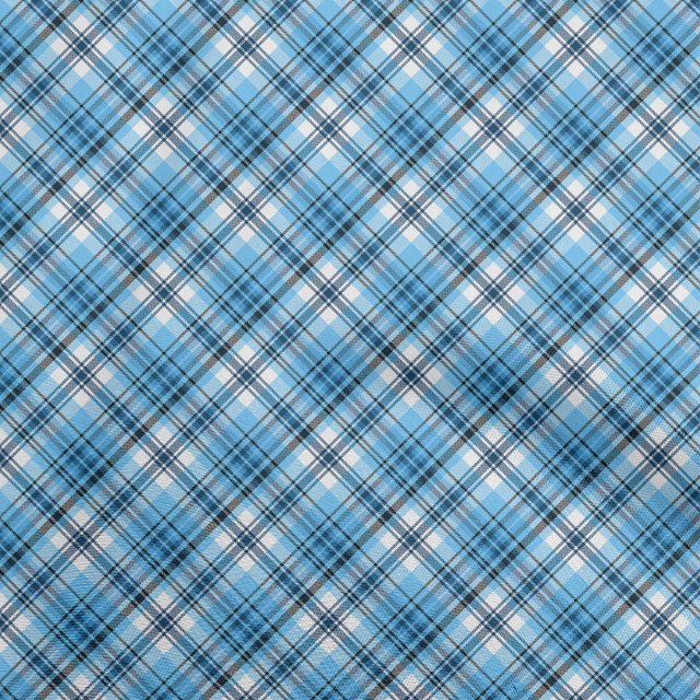 oneOone Georgette Viscose Medium Blue Fabric Check Fabric For Sewing Printed Craft Fabric By The Yard 42 Inch Wide