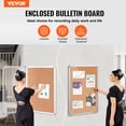 thumbnail image 2 of VEVOR 36"x24" Enclosed Cork Board with Aluminum Frame Lockable Bulletin Board, 2 of 9